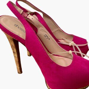 SHOE DAZZLE PINK STILETTOS 5 1/2 INCH HEEL SIZE 7